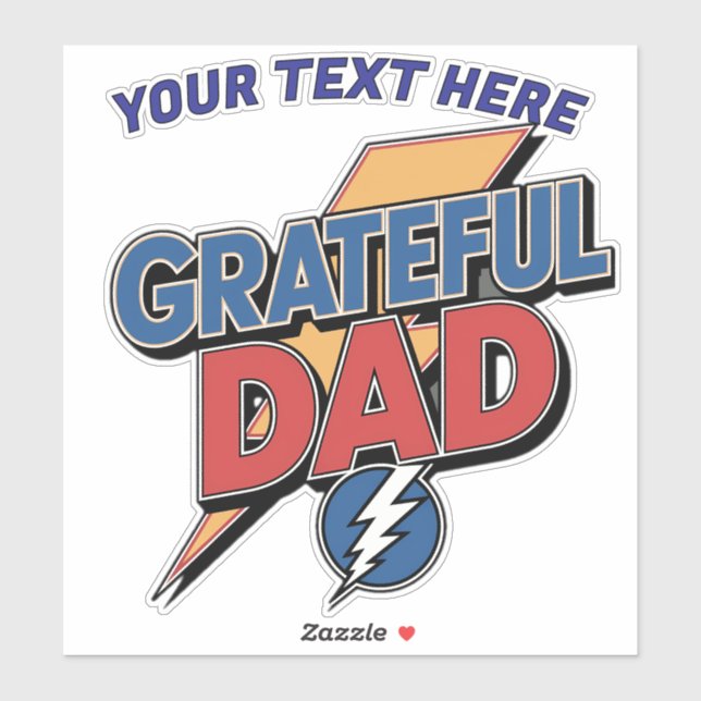 Personalized Grateful Dad Superhero  Sticker (Sheet)