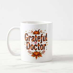 Personalized Grateful Doctor Thanksgiving Coffee Mug