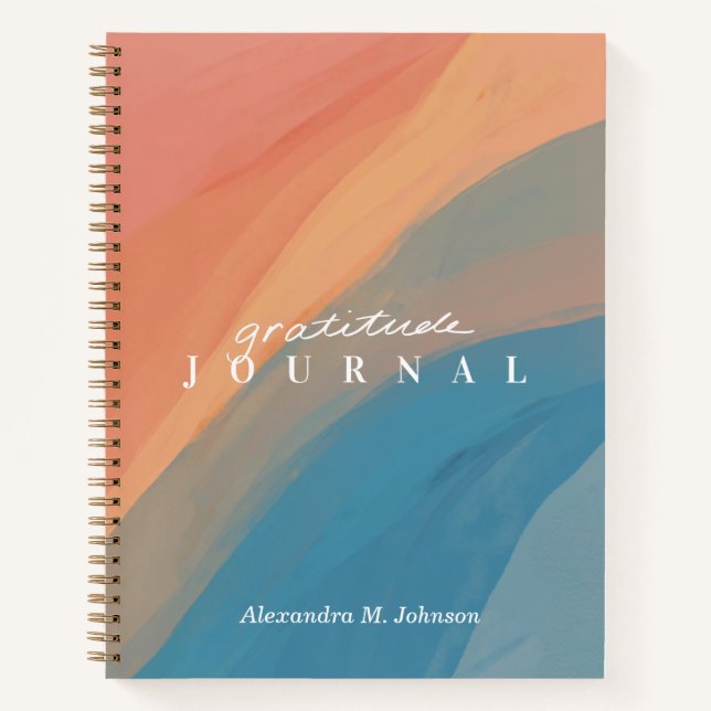 Personalized Gratitude Journal Abstract Art (Front)