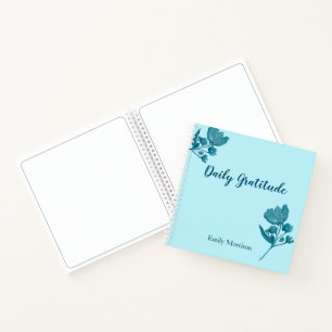 Personalized Gratitude Journal Dusty Blue