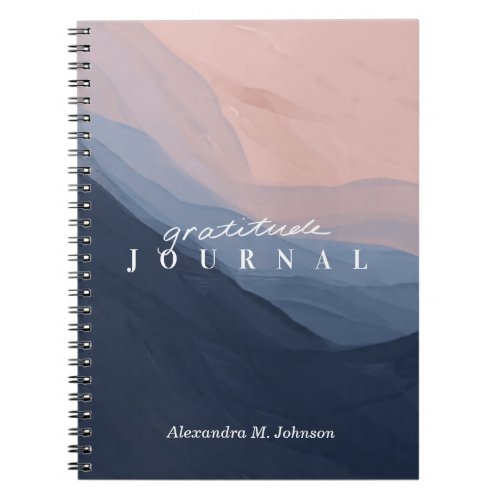 Personalized Gratitude Journal Watercolor Abstract