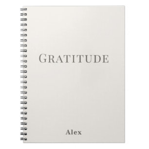 Personalized Gratitude – Minimal Typography Notebook