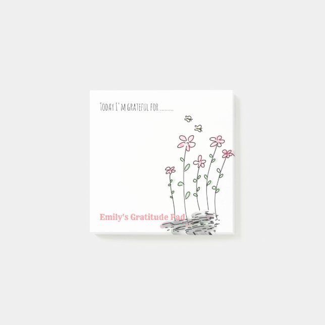 Personalized Gratitude Notelets - Write and Stick Post-it Notes (Front)