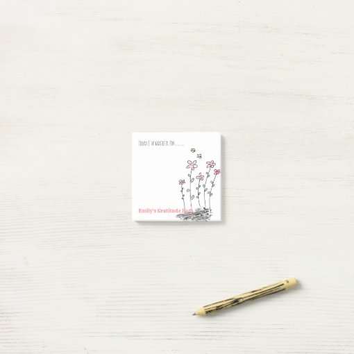 Personalized Gratitude Notelets - Write and Stick Post-it Notes | Zazzle