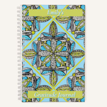 Personalized Gratitude Quote Journal | Blue & Lime