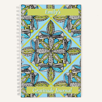 Personalized Gratitude Quote Journal | Blue & Lime