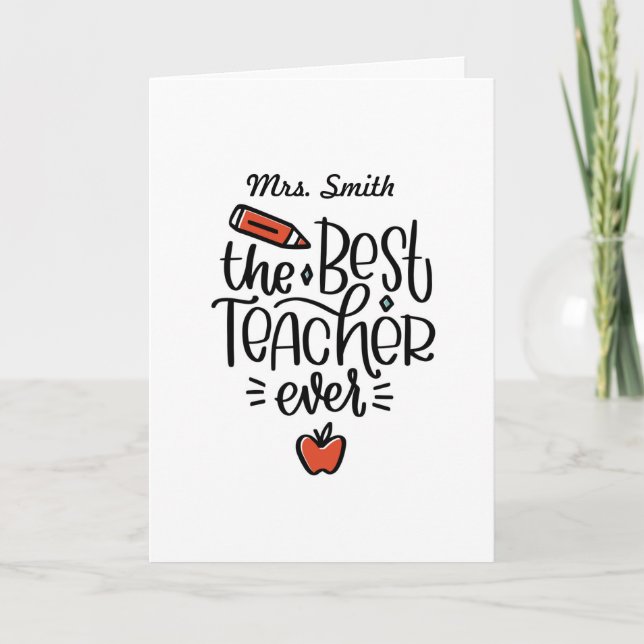 Personalized Gratitude Teacher Card (Front)