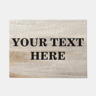 Personalized Gray Bamboo Wood Doormat