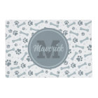 Personalized Gray Bones Monogram Name Dog