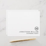 Personalized Gray Classic Monogram Letterhead<br><div class="desc">Make a professional statement with this personalized gray classic monogram letterhead. The gray color scheme adds a modern touch to the classic monogram design,  making it perfect for any business or personal correspondence. Customize with your own initials and contact information to create a unique and polished look.</div>