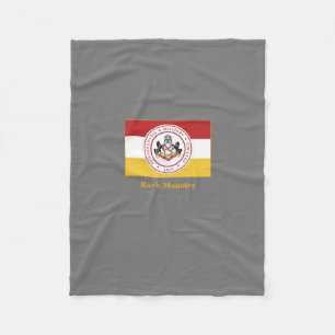 PERSONALIZED Gray Fleece Blanket w/white backer