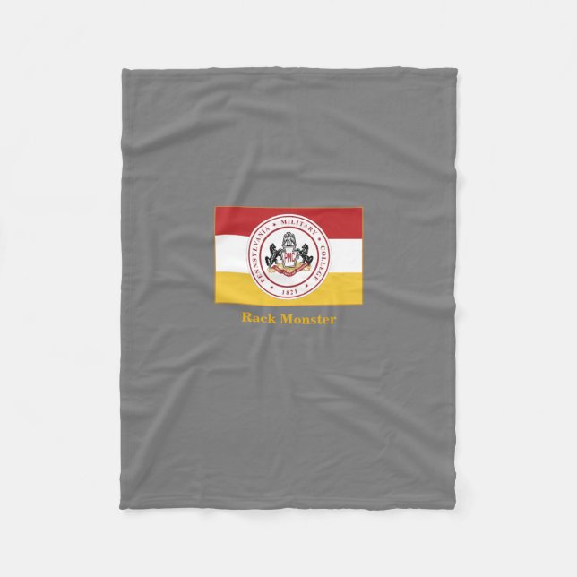 PERSONALIZED Gray Fleece Blanket w/white backer (Front)