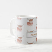 personalized gray highland cow mug (Front Left)