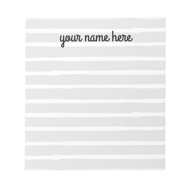 Personalized Gray Lined Notepad (Front)