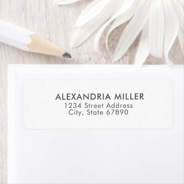 Personalized Gray Minimalist Address Labels (Insitu)