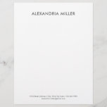 Personalized Gray Minimalist Letterhead<br><div class="desc">Create a professional impression with this personalized gray minimalist letterhead. The sleek design features your name and contact information in a modern gray sans serif font on a white background. Perfect for businesses,  freelancers,  or anyone who wants to make a statement with their correspondence.</div>