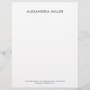 Personalized Gray Minimalist Letterhead