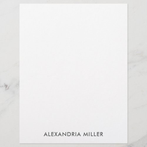 Personalized Gray Minimalist Monogram Stationery