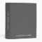 Personalized Gray Modern Mini Binder White Font