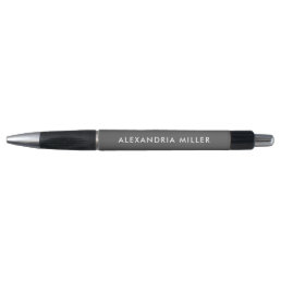 Personalized Gray Modern Pen with Name
