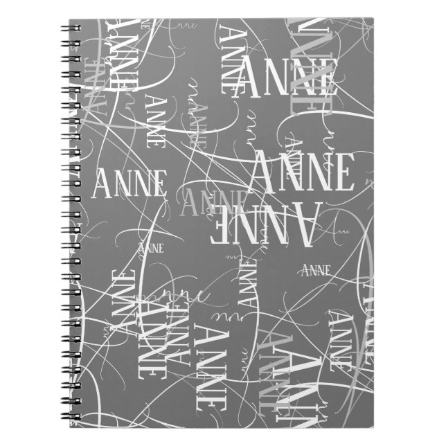 Personalized Gray Notebook (Front)