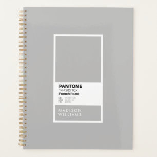 Personalized Gray Notebook Custom Name