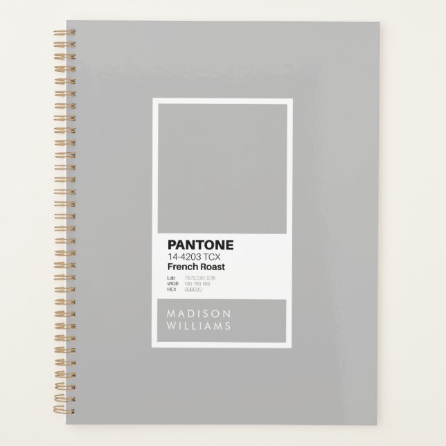 Personalized Gray Notebook | Custom Name (Front)