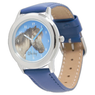 Personalized Gray Pony Watch