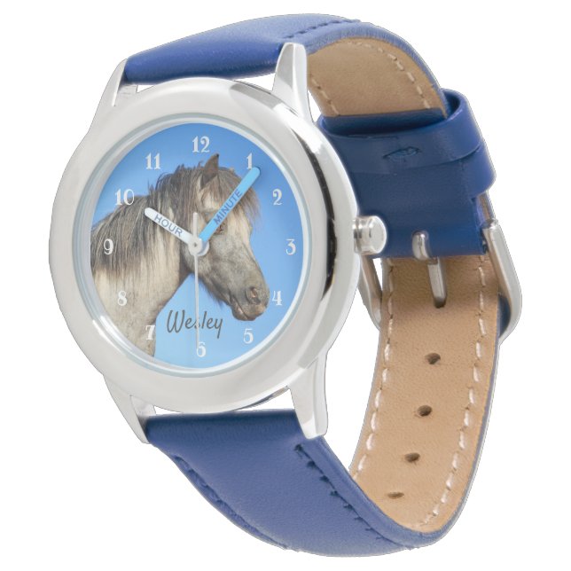 Personalized Gray Pony Watch (Angled)