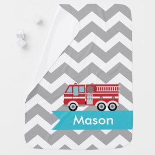 fire truck swaddle blanket