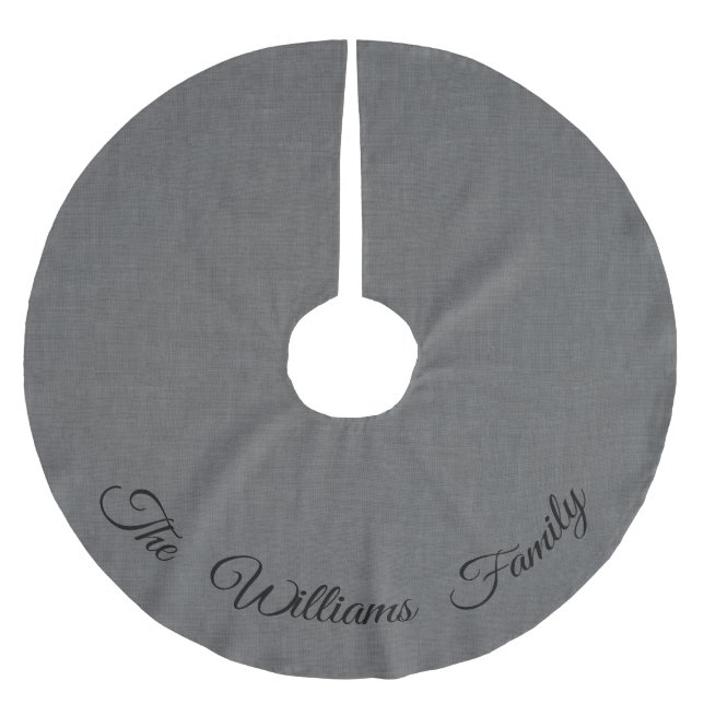 Personalized Gray Tree Skirt (Front)