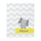 Personalized Gray Yellow Chevron Elephant