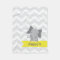 Personalized Gray Yellow Chevron Elephant