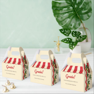 Personalized Grazie Italian Baby Shower Favor Boxes