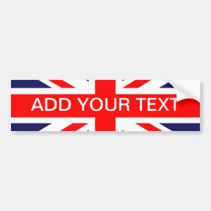 Personalized Great Britain Flag Bumper Sticker