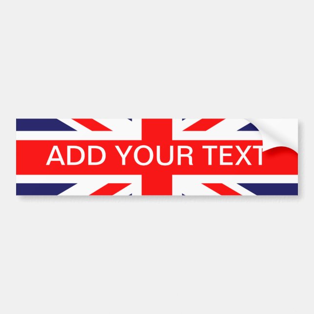 Personalized Great Britain Flag Bumper Sticker (Front)