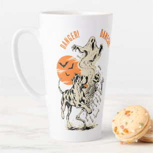 Personalized Great Dane Danger Halloween Latte Mug
