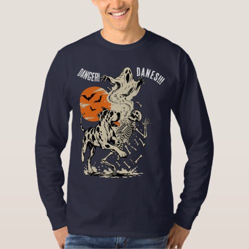 Personalized Great Dane Danger Halloween T-Shirt