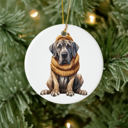 Personalized Great Dane Dog Art Ceramic Ornament