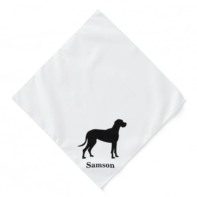 Personalized Great Dane Dog Bandana (Front)