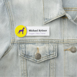 Personalized Great Dane Line Art Name Tags