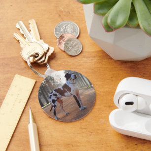 Personalized Great Dane – Minimalist Keychain