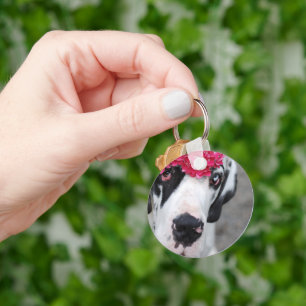 Personalized Great Dane – Minimalist Keychain