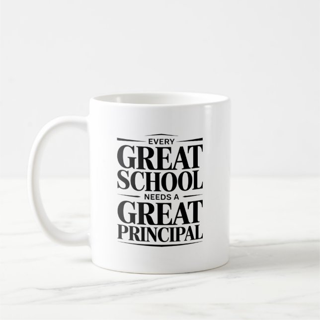 Personalized Great Principal Appreciation Gift Coffee Mug (Left)
