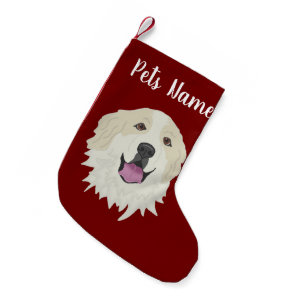 Personalized Great Pyrenees-Badger Marking Small Christmas Stocking