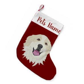Personalized Great Pyrenees-Badger Marking  Small Christmas Stocking