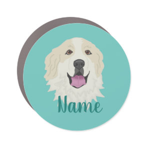 Personalized Great Pyrenees Badger Markings  Car Magnet