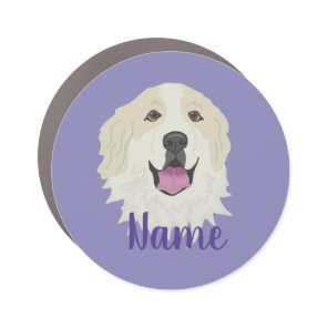 Personalized Great Pyrenees Badger Markings  Car Magnet