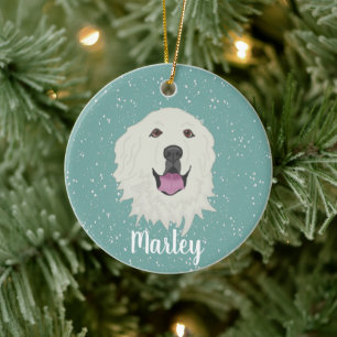 Personalized Great Pyrenees Ceramic Ornament