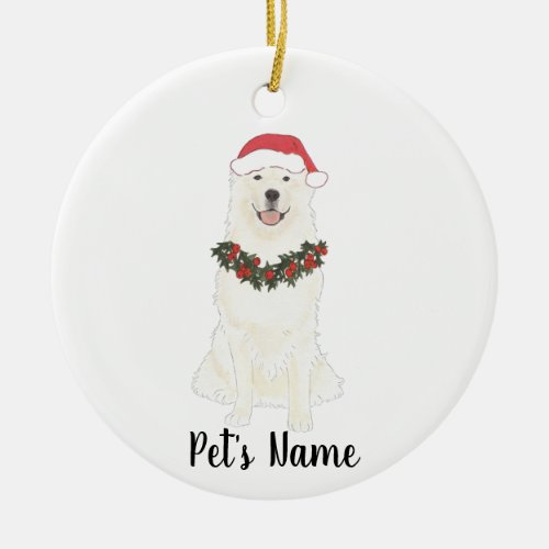 Personalized Great Pyrenees Ceramic Ornament